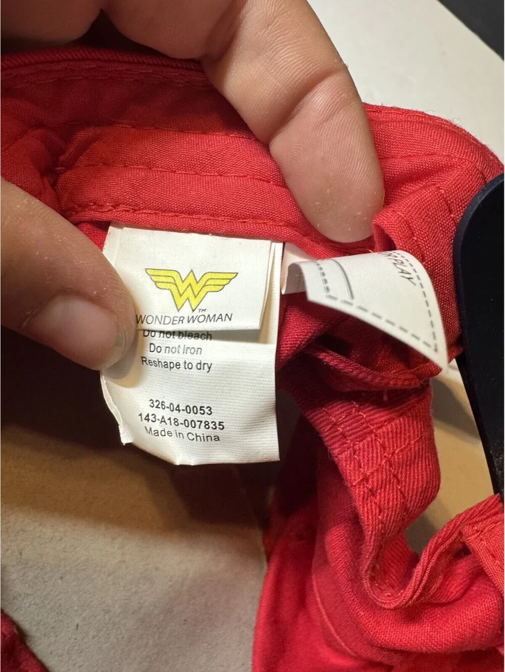 Wonder Woman Cap Hat Girls Snapback Red 100% Cotton New with Tags